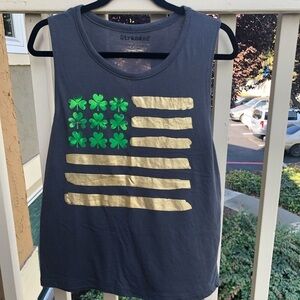 Festive shamrock flag tank top